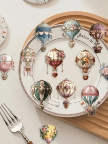 50pcs Vintage Hot Air Balloon Stickers, Transparent PET Waterproof Stickers, Suitable For Tablets, Computers, Laptops, Phone Cases, Guitars, Desktops, Water Bottles, Luggage, Snowboards School Supplies - 1 Set - View 6