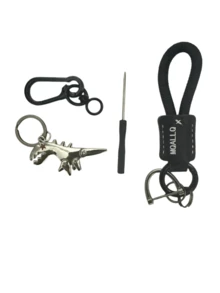 1pc Creative Dinosaur Keychain, Unisex Key Ring, Car Key Decoration, Hanging Ornament Couple Gift - Multicolor - View 9