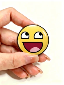 Fun Pattern Badge Brooch, Women's Badge, Pin Brooch, Bag Charm, Clothing Accessory, Funny Gift For Friends - Yellow - View 2