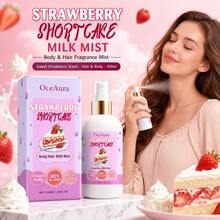 Perfume Feminino Spray Bolo de Morango 100ml, Aroma Doce Frutado Cremoso de Bolo, Fragrância Duradoura, Névoa para Cabelo/Corpo, Sem Álcool, Tamanho de Viagem 3.38FL.0Z, Adequado para Uso Diário/Férias/Festa, Presente Ideal para Namorada e Mãe/Presente de Aniversário/Presente do Dia das Mães - Champanhe de morango - Visão 1