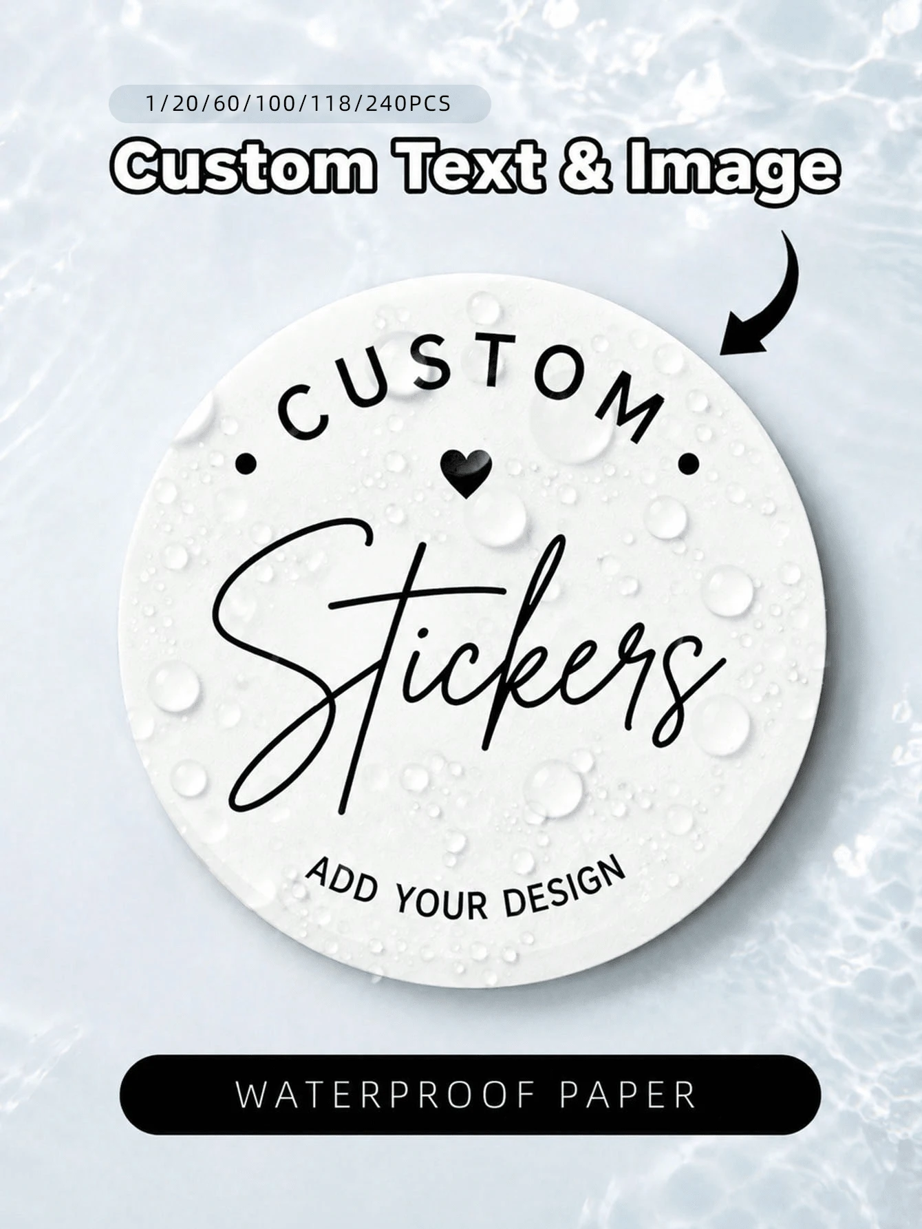1-240pcs Personalized Customized Stickers/Custom Labels, Customizable Text, Image, Logo, Waterproof PVC Self-Adhesive Round Seal Stickers, Suitable For Wedding, Birthday, Baptism, Graduation, Party, Christmas, Halloween, Back To School Gift Packaging, Commercial Labels, Suitable For Gifts For Father, Mother, Son, Daughter, Family, Friends, Couples - Multicolor 2 - View 1