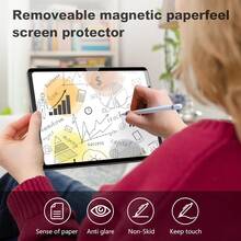 Detachable And Reusable Screen Protector Compatible With Samsung Galaxy Tab / ,Paper-Feel, Write And Draw Like On Paper, Matte Finish - 2Pcs - View 3