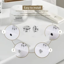 8/10/14/16 Buah Cincin Overflow Wastafel Plastik untuk Kamar Mandi dan Dapur, Cincin Dekoratif untuk Wastafel Kolom, Aksesoris Wastafel Dapur - Beraneka warna - View 3
