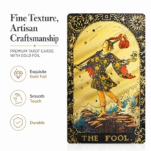 1pc High Quality Beginner Tarot Card Learning Booklet With Meaning Keywords, Zodiac Tarot Card Table Toy Anime 7X12cm/4.7*2.7in, Party Game, Halloween Gift, Christmas Gift - Black - View 3