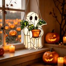 1/2pcs Ghost Sun Catcher - Colorful Acrylic Window Decor, Cute Ghost & Plant Decoration, Gothic Sun Catcher, Ghost Home Decor, Halloween Window Decor, Haunted House Aesthetic, Suitable For Home, Bedroom, Living Room, Wall Decoration (Remove Protective Film Before Use, Made Of Acrylic, Not Glass) Room Decor Bedroom Decor Halloween Decor Autumn Decor - View 10