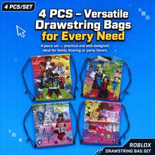Roblox 8pcs/4pcs 27x33cm Polyester Drawstring Bags Room Decor Party Favors Birthday Wedding Travel Gift Bags Storage Organizer Bags Holiday Party Use - Roblo Drawstring Bag 4 - View 7