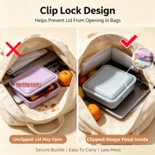 350ml wiederverwendbare Kunststoff-Snack-Sandwich-Box, Clip-Verschluss Trockenlebensmittel-Aufbewahrungsbehälter, PP5, mikrowellensichere Lebensmittelboxen für Mahlzeitenvorbereitung, Schüler, Büro, Picknick, Küche - Verschiedenfarbig - Übersicht 4