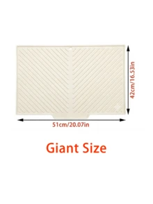 1 tấm lót thoát nước và làm khô, thảm silicon chống trượt cho nhà bếp có rãnh thoát nước, thảm chịu nhiệt, thảm bàn ăn, thảm bàn làm việc, thảm lót bồn rửa chén, thảm làm khô nhanh phù hợp cho nồi và chén đĩa, thảm bảo vệ mặt bàn bếp chịu lực cao. - Nhiều màu - Xem 17