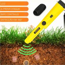 Detector De Metais Portátil Tipo Pointer com Gancho e Capa - Amarelo - Visão 7