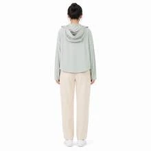 LI-NING Women's Lightweight Hooded Jacket - Windproof Breathable Outdoor Sports Jacket AFDV286 AFDVK54 - Crystal Gray - View 4