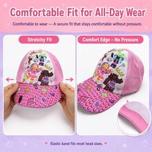Roblox 1PC Baseball Cap Driver Hat Baseball Cap Game Peripheral Five-Color Starry Sky Hat Baseball Cap Flat Brim Cap Unisex Baseball Cap Adjustable Back Buckle UV Protection Gamer Gift - Girl Hat - View 2