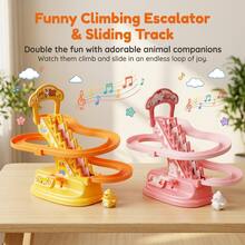 Little Duck/Little Rabbit Climbing Ladder Track Manual Slide Roller Coaster Children's Toy, Parent-Child Interaction, Visual Training, Sensory Game, Hand-Eye Coordination, Brain Development, Suitable For Boys And Girls Aged 3+, Back To School Gift, Birthday Holiday Gift - Multicolor - View 10