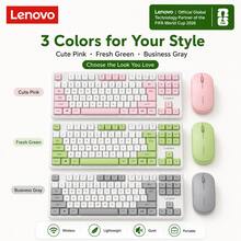 2.4G 無線鍵盤與滑鼠組合 Lenovo X5K-X5M，靜音打字，人體工學纖薄設計，訊號穩定，附 Mini USB 接收器，適用於辦公打字、居家休閒與入門級遊戲，相容 Windows 筆記型電腦 - 查看 2