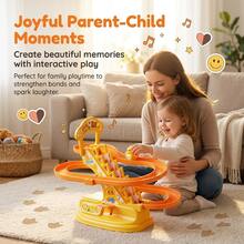 Little Duck/Little Rabbit Climbing Ladder Track Manual Slide Roller Coaster Children's Toy, Parent-Child Interaction, Visual Training, Sensory Game, Hand-Eye Coordination, Brain Development, Suitable For Boys And Girls Aged 3+, Back To School Gift, Birthday Holiday Gift - Multicolor - View 6