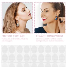 200pcs Transparent Invisible Ear Lobe Protection Stickers For Women, Breathable And Durable Ear Piercing Hole Expansion Prevention Patches - Multicolor - View 4