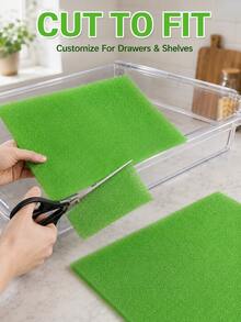 4/3/2/1pc Washable Refrigerator Liner Mat, Breathable Cuttable Fridge Drawer Mat, Reusable Perforated Shelf Liner, Suitable For Fruit & Vegetable Storage, Kitchen Cabinets, Storage Cabinets, Drawers And Home Organization, Easy To Clean Kitchen Accessories - Multicolor - View 4