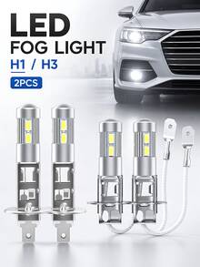 2pcs 5630 SMD 10 LED H1 H3 6000K Car Fog Light/Headlight/Driving Light Bulb 12V White Interior Turn Signal Lamp - A - View 2