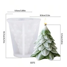 聖誕樹香氛蠟燭矽膠模具 DIY 聖誕系列樹脂香氛石膏擴香石家居裝飾飾品模具 - 聖誕樹 - 查看 4