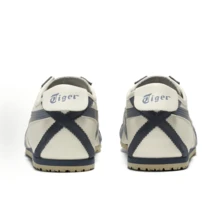 Asics Authentic Onitsuka Tiger Mexico 66 Leather Sneakers - White/Blue/Red Classic Low-Top | Premium Japanese Heritage Footwear | Slim-Profile Lightweight Trainers - Beige Deep Blue - 查看 5