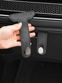 T-Shaped Car Glove Box Hook, Drill-Free Sturdy Metal Hook Rack, Non-Damaging Installation Passenger Storage Box Organizer Hook, Multi-Function Car Interior Storage Rack Suitable For Shopping Bags, Water Bottles, Handbags - A - View 3