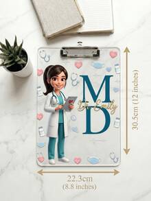 1pc Customized Text Nurse Clipboard, Stethoscope & Coffee Pattern Multifunctional Clipboard, Suitable For Nursing Students, Hospital RN, LPN, CNA, Doctors, Perfect For New Graduates Gift, Nurses Week, Birthday And Healthcare Workers Appreciation Gift - Multicolor - View 15