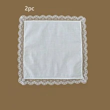 Pure White Lace Handkerchief Happy Wedding Season Party Decoration DIY - Multicolor - View 13