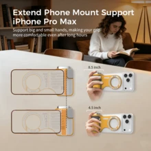 COMITOK ARCO Biner 磁吸手機相機手柄 可拆卸多功能遙控 人體工學握把 相容 iPhone 17 iOS17/18/26 附 1/4" 螺絲可安裝三腳架 適用自拍攝影與 Vlog 拍攝 - 查看 5