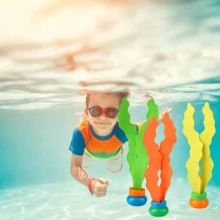 3pcs Colorful Diving Seaweed Swimming Toys, Children's Summer Pool Party Training Floating & Sinking Toss & Catch Diving Rings, Water Toys, Parent-Child Interactive Toys, Swimming Rings, Diving Sticks, Diving Fish, Diving Seaweed - Multicolor - View 3