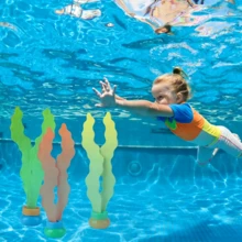 3pcs Colorful Diving Seaweed Swimming Toys, Children's Summer Pool Party Training Floating & Sinking Toss & Catch Diving Rings, Water Toys, Parent-Child Interactive Toys, Swimming Rings, Diving Sticks, Diving Fish, Diving Seaweed - Multicolor - View 6