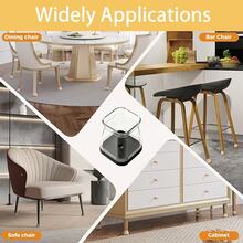8/16 Medium-Sized Transparent Chair And Table Leg Protection Covers, Square Furniture Protective Pads, Transparent Rubber Caps, Highly Elastic Silicone That Fits Various Solid Wood Table Legs. Practical Furniture Accessories For Reducing Noise And Pr - Multicolor - View 7
