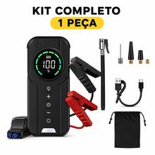 Calibrador Compressor de Ar Portátil Bomba Elétrica 12V 110V 220V Automática para Carro Moto Bicicleta Veicular Pneus Chupeta - A - Visão 10