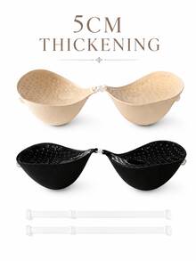 1pc Thick Invisible Adhesive Breast Lift Tape/Chest Lift Tape With Transparent Shoulder Straps, Suitable For Dresses, Enhances Cleavage, Lifts And Shapes, Suitable For Petite/Small Bust - Multicolor - View 1