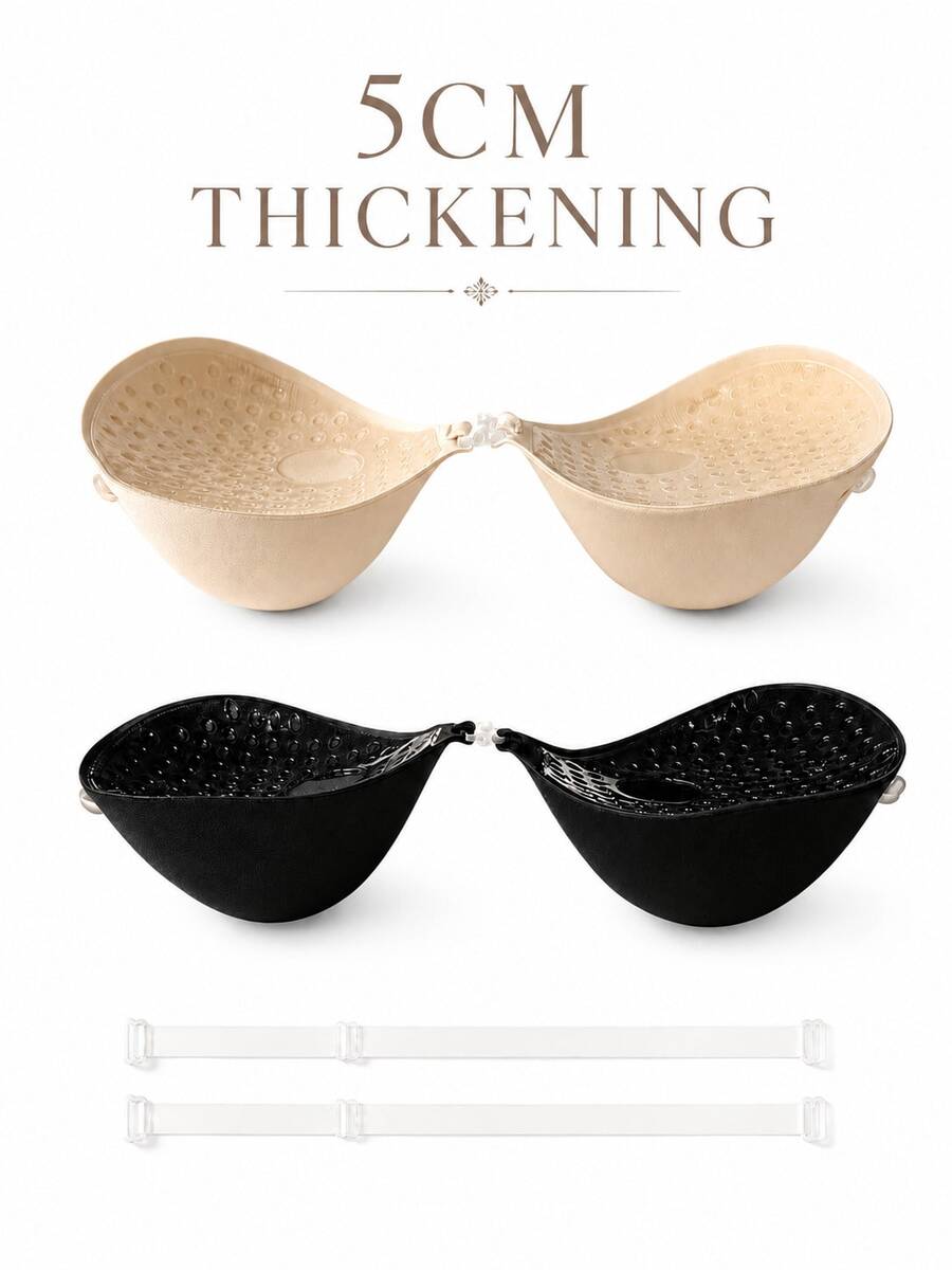 1pc Thick Invisible Adhesive Breast Lift Tape/Chest Lift Tape With Transparent Shoulder Straps, Suitable For Dresses, Enhances Cleavage, Lifts And Shapes, Suitable For Petite/Small Bust - Multicolor - View 1