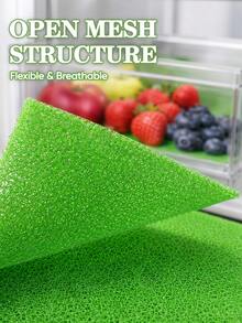 4/3/2/1pc Washable Refrigerator Liner Mat, Breathable Cuttable Fridge Drawer Mat, Reusable Perforated Shelf Liner, Suitable For Fruit & Vegetable Storage, Kitchen Cabinets, Storage Cabinets, Drawers And Home Organization, Easy To Clean Kitchen Accessories - Multicolor - View 10