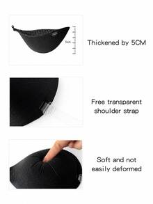 1pc Thick Invisible Adhesive Breast Lift Tape/Chest Lift Tape With Transparent Shoulder Straps, Suitable For Dresses, Enhances Cleavage, Lifts And Shapes, Suitable For Petite/Small Bust - Multicolor - View 5