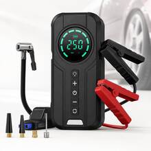 Calibrador Compressor de Ar Portátil Bomba Elétrica 12V 110V 220V Automática para Carro Moto Bicicleta Veicular Pneus Chupeta - A - Visão 1