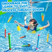4pcs/Set Fish Shaped Swim Rings, Children Swimming Toys, Water Training Accessories, Easy To Grip And Store, Random Colors, Summer Parent-Child Interactive Props, Diving Props, Water Toys, Bathroom Toys - Multicolor - View 8