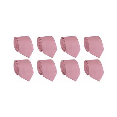 Kit 8 Gravatas Iguais Masculina Premium Padrinhos
