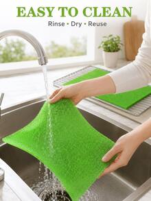 4/3/2/1pc Washable Refrigerator Liner Mat, Breathable Cuttable Fridge Drawer Mat, Reusable Perforated Shelf Liner, Suitable For Fruit & Vegetable Storage, Kitchen Cabinets, Storage Cabinets, Drawers And Home Organization, Easy To Clean Kitchen Accessories - Multicolor - View 2