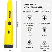 Detector De Metais Portátil Tipo Pointer com Gancho e Capa - Amarelo - Visão 4