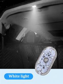 1//2/4pcs Car LED Ambient Lights, Footwell Lights & Interior Decor Lights. RGB Mini Wireless Stick-On Lights For Car Ceiling And Foot Area. First Use: Turn On The Switch And Charge Fully First(Random Style) - 彩色 - 查看 13