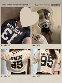 Custom Black Football Jersey Crop Top For Women Personalized City Printed Streetwear With Name And Number Game Day Fan Gear - Black - View 6