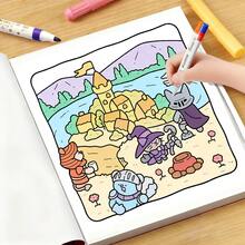 40 Páginas - 180g, Um Livro de Colorir de Aventura Fantástica, Papel Grosso e Durável, Estilo Suave e Fofo, Apresentando Cavaleiros e Animais de Estimação + Cenas de Aventura em Castelos, Desenho de Linha para Colorir, Camadas Ricas, Adequado para Colorir Crianças + Alívio de Estresse + Interação Pais-Filhos, Um Livro de Imagens Educativo para Crianças, Um Presente Adequado para Meninas. - Amigos Fantásticos - Visão 5