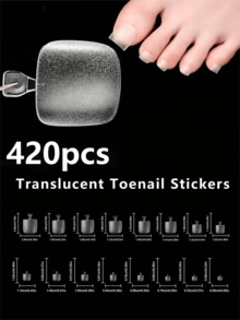630/420/210/105/42pcs Transparent French Style Nail Tips, Square Pre-Shaped Thickened Fake Toenail Extensions, Full Coverage Acrylic Material DIY Nail Art, Nail Supplies, Nail Supplies, Nail Art > Press-On Nails, Press-On Nails, Press-On Nails, Press-On Toenails - Clear - View 11