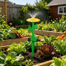 2pcs Sunflower Watering Nozzle, Garden Sprinkler, Garden Ground Plug-In Flower Watering Plug, Water And Fertilizer Integrated Irrigation Accessory, 360-Degree Rotatable Garden Sprinkler, Automatic Irrigation System - Multicolor - View 2
