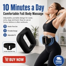 [2026 New Fat Burning Massager Ring] Portable Neck And Back Massager, Fascia Ring Massager-Burns Fat And Relaxes Muscles With Multiple Functions. Includes Adjustable Back Support Strap Suitable For Waist, Legs And Full Body Use.Back-To-School Gift! - Black - View 1