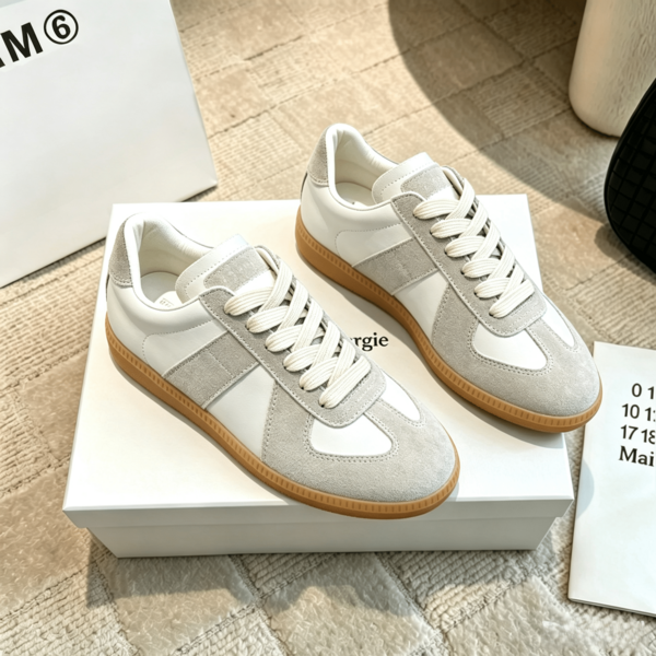 MM6-Classic Retro Women's Casual Training Shoes - Suede Gloss Patchwork - Minimalist Luxury Couple Sneakers - Perfect Gift For Creative Designers
