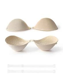 1pc Thick Invisible Adhesive Breast Lift Tape/Chest Lift Tape With Transparent Shoulder Straps, Suitable For Dresses, Enhances Cleavage, Lifts And Shapes, Suitable For Petite/Small Bust - Multicolor - View 9