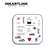 INKARTLINK 1 Peça Adesivo de Decoração de Apoio de Ídolo Coreano Cartoon, Tatuagem Temporária à Prova d'Água para o Corpo, Adesivo de Tatuagem Colorida por Transferência de Água, Dura 2-5 Dias, Adequado para Homens e Mulheres, Essencial para Pessoas, Festa, Decoração, Celebração de Feriados, Decoração Corporal - Multicolorido - Visão 3