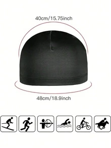 1/2pcs Cool Skull Cap, Cycling/Running Sweat-Absorbing Warm Hat, Unisex, Helmet Liner/Bald Cap - Multicolor - View 6